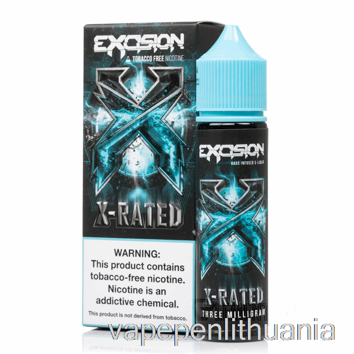 X-rated - Ekscizija - Alt Zero - 60ml 0mg Vape Skystis